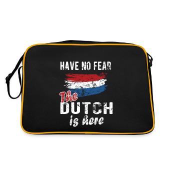 Dutch Netherlands Dutch flag - Retro Bag - black/gold - Back