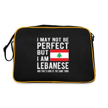 Fier Liban Liban Origine libanaise - Sac Retro - noir/or - Dos