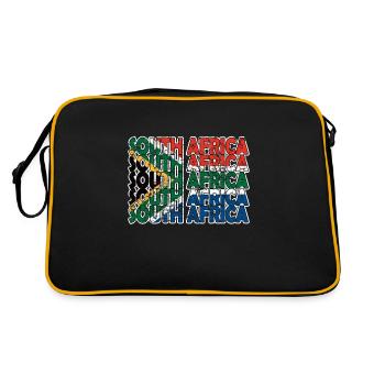 Afrique du Sud Drapeau Afrique du Sud Afrique du Sud Racines - Sac Retro - noir/or - Dos