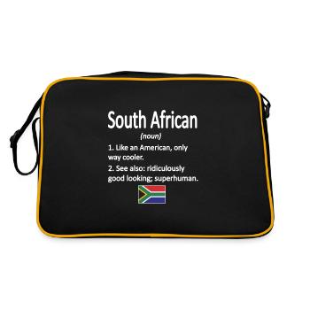 Afrique du Sud Drapeau Afrique du Sud Afrique du Sud Racines - Sac Retro - noir/or - Dos