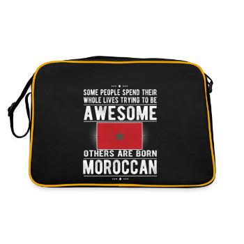 Maroc Maroc Drapeau d’origine marocaine - Sac Retro - noir/or - Dos