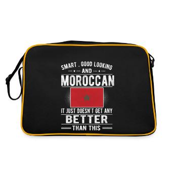 Maroc Maroc Drapeau d’origine marocaine - Sac Retro - noir/or - Dos