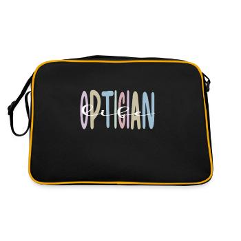 Optician Gifts Optician Optometrist - Retro Bag - black/gold - Back