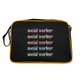Social Workers Social Work Streetworker Team - Retro Bag - black/gold - Back