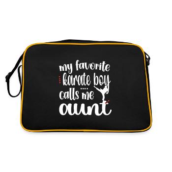 Meilleur cadeau de tante de karaté Tante fière de karaté - Sac Retro - noir/or - Dos
