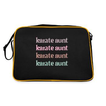 Meilleur cadeau de tante de karaté Tante fière de karaté - Sac Retro - noir/or - Dos