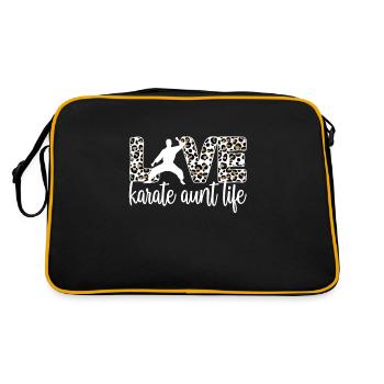 Meilleur cadeau de tante de karaté fière de tante de karaté - Sac Retro - noir/or - Dos