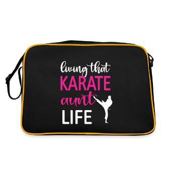 Meilleur cadeau de tante de karaté Tante fière de karaté - Sac Retro - noir/or - Dos