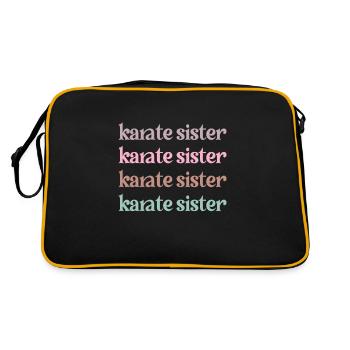 Cadeau de soeur de karaté Meilleur cadeau de soeur de karaté - Sac Retro - noir/or - Dos