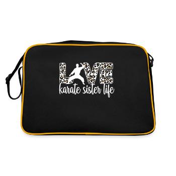 Cadeau de soeur de karaté Life Sister Life - Sac Retro - noir/or - Dos