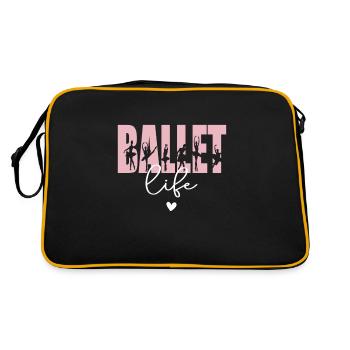 Ballet Dancer Gift Ballerina Ballet Dancer - Retro Bag - black/gold - Back