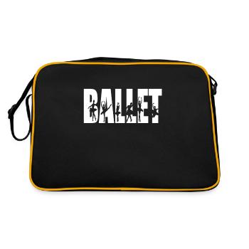 Ballet Dancer Gift Ballerina Ballet Dancer - Retro Bag - black/gold - Back