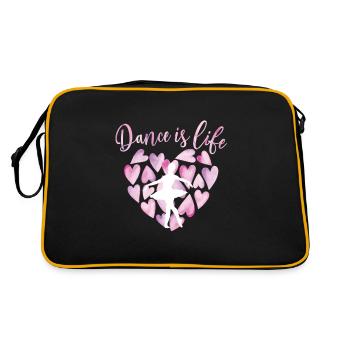 Ballet Dancer Gift Ballerina Ballet Dancer - Retro Bag - black/gold - Back