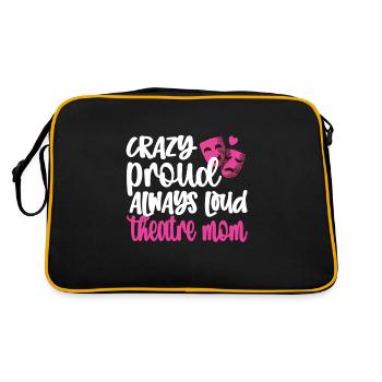 Fière maman de théâtre Acteur de théâtre maman - Sac Retro - noir/or - Dos