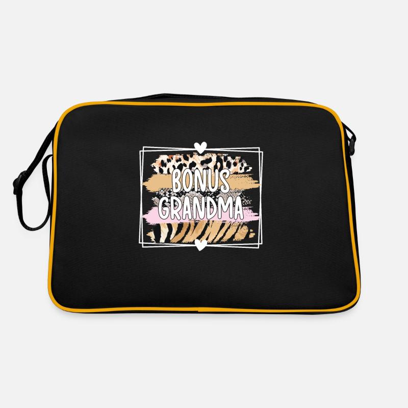 Stolze Bonus-Oma Beste Stiefgroßmutter Geschenk Retro Tasche