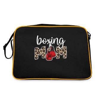 Cadeau de maman de boxe fière Maman de boxe de Boxer Mama - Sac Retro - noir/or - Dos