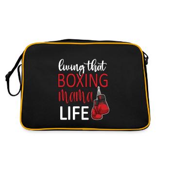 Cadeau de maman de boxe fière Maman de boxe de Boxer Mama - Sac Retro - noir/or - Dos