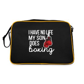 Cadeau de maman de boxe Maman de boxe fière de Boxer Mama - Sac Retro - noir/or - Dos