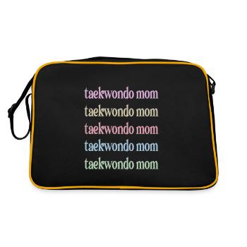 Taekwondo Maman Taekwondo Mère Taekwondo Fighter - Sac Retro - noir/or - Dos