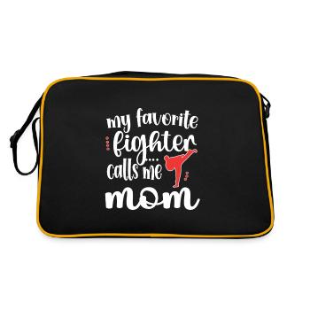 Fière Taekwondo Maman Taekwondo Mère Cadeau - Sac Retro - noir/or - Dos
