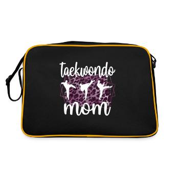 Fière Taekwondo Maman Taekwondo Mère Cadeau - Sac Retro - noir/or - Dos