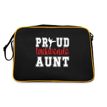 Fier Taekwondo Tante Taekwondo Tante Cadeau - Sac Retro - noir/or - Dos