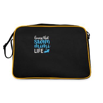 Proud Swimming Mimi Swimmer Mimi Grandma Gift - Retro Bag - black/gold - Back
