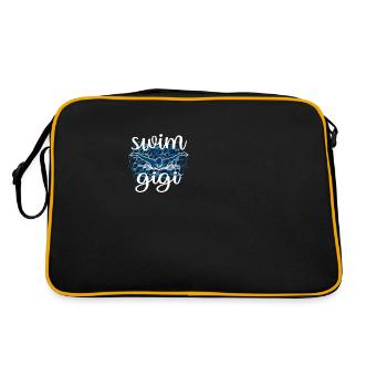 Proud Swimming Gigi Swimmer Gigi Grandma Gift - Retro Bag - black/gold - Back