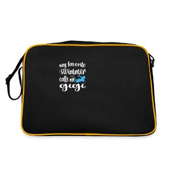 Proud Swimming Gigi Swimmer Gigi Grandma Gift - Retro Bag - black/gold - Back