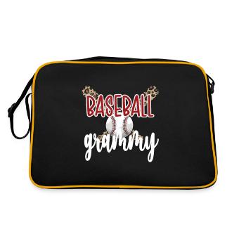 Grammy Grandma Of A Baseball Player Baseball Grammy - Retro Bag - black/gold - Back