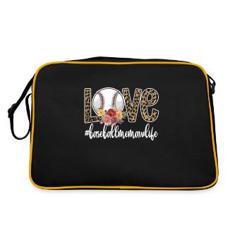 Memaw Grandma Of a Baseball Player Baseball Memaw - Retro Bag - black/gold - Back