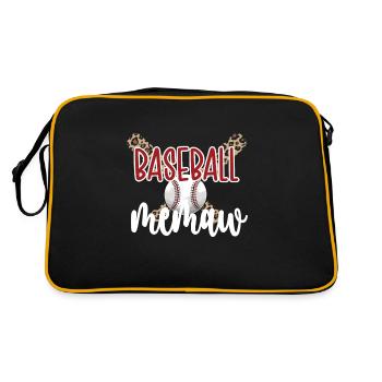 Memaw Grandma Of a Baseball Player Baseball Memaw - Retro Bag - black/gold - Back