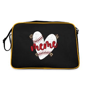 Meme Grandma of a Baseball Player Baseball Meme - Retro Bag - black/gold - Back
