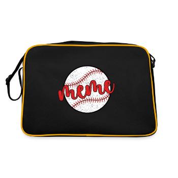 Meme Grandma of a Baseball Player Baseball Meme - Retro Bag - black/gold - Back