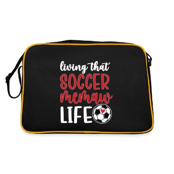 Fier Memaw grand-mère du joueur de football Soccer Memaw - Sac Retro - noir/or - Dos