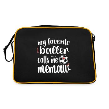 Fier Memaw grand-mère du joueur de football Soccer Memaw - Sac Retro - noir/or - Dos