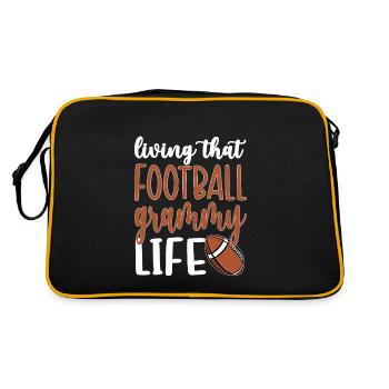 Football Grammy Grandma Of Football Player Grammy - Retro Bag - black/gold - Back