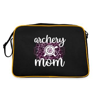 Beste Bogenschießen-Mama Von Bogenschützen Mutter - Retro Tasche - Schwarz/Gold - Hinten