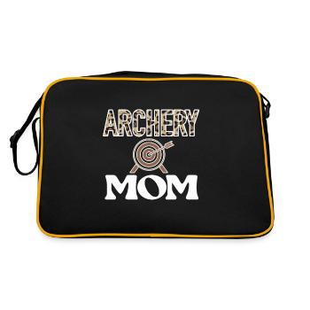 Bogenschießen-Mama Von Bogenschützen Mutter - Retro Tasche - Schwarz/Gold - Hinten