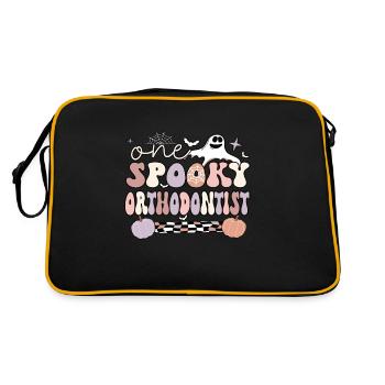 Cadeaux orthodontiques d’Halloween d’orthodontiste effrayants - Sac Retro - noir/or - Dos