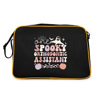 Orthodontic Assistant Halloween Dental Assistant - Retro Tasche - Schwarz/Gold - Hinten