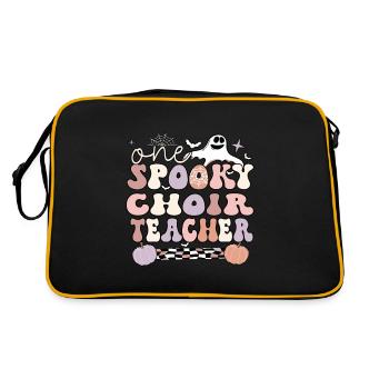Spooky Choir Teacher Halloween Choir Teaching Gift - Retro Bag - black/gold - Back