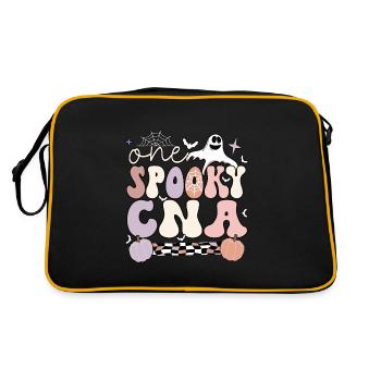 Certified Nursing Assistant CNA Nurse Halloween - Retro Bag - black/gold - Back