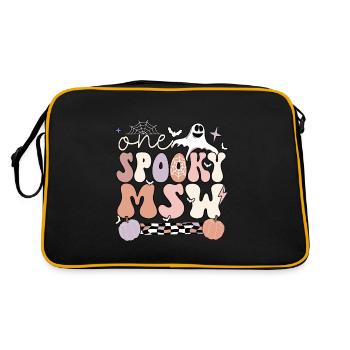 MSW Master Of Social Work Halloween Social Worker - Retro Bag - black/gold - Back
