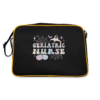 Geriatric Nurse Halloween Geriatric Nursing Gifts - Retro Bag - black/gold - Back