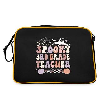 3rd Grade Teacher Halloween 3rd Team Third Grade - Retro Bag - black/gold - Back