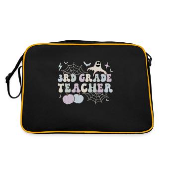 3rd Grade Teacher Halloween 3rd Team Third Grade - Retro Bag - black/gold - Back