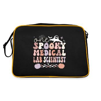 Medical Lab Scientist Halloween Medical Lab Gift - Retro Tasche - Schwarz/Gold - Hinten