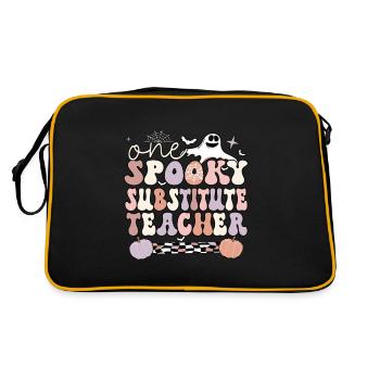 Enseignant suppléant Halloween School Sub Teacher - Sac Retro - noir/or - Dos