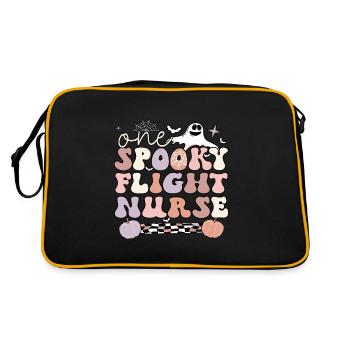 Flight Nurse Halloween RN Flight Nursing Gifts - Retro Tasche - Schwarz/Gold - Hinten